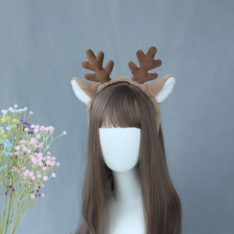 Reindeer Antlers Headband - Kostum Natal Ikat Kepala Telinga Rusa