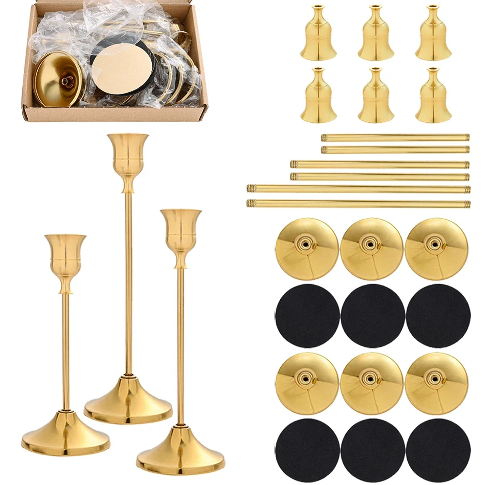 Holiday Candle Set - 6 Set Tempat Lilin, Model Vintage,