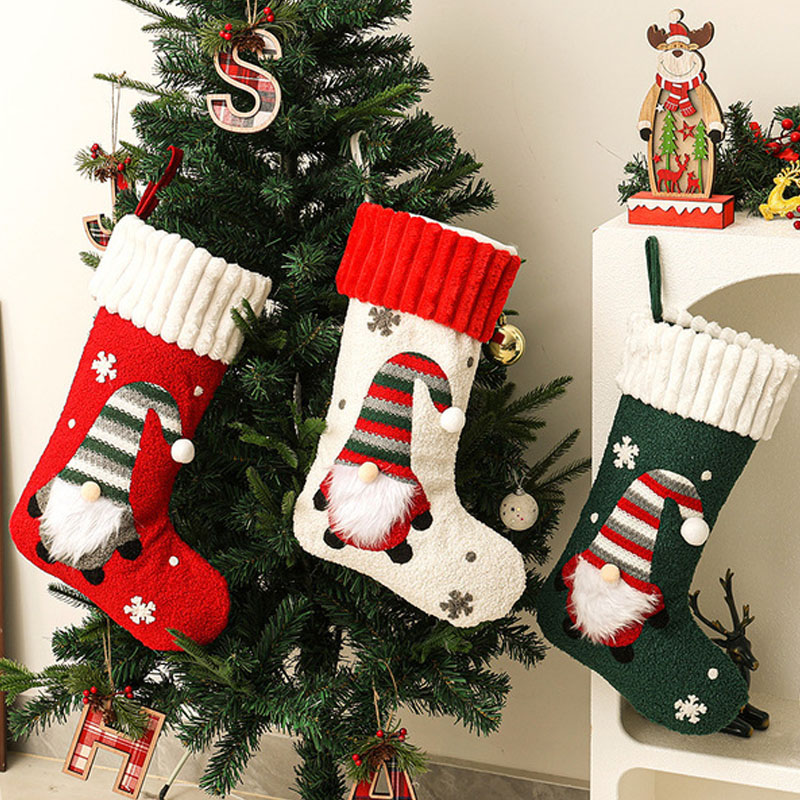 Christmas Stocking Hanging - Ornamen Hiasan Kaos Kaki Natal Berbahan