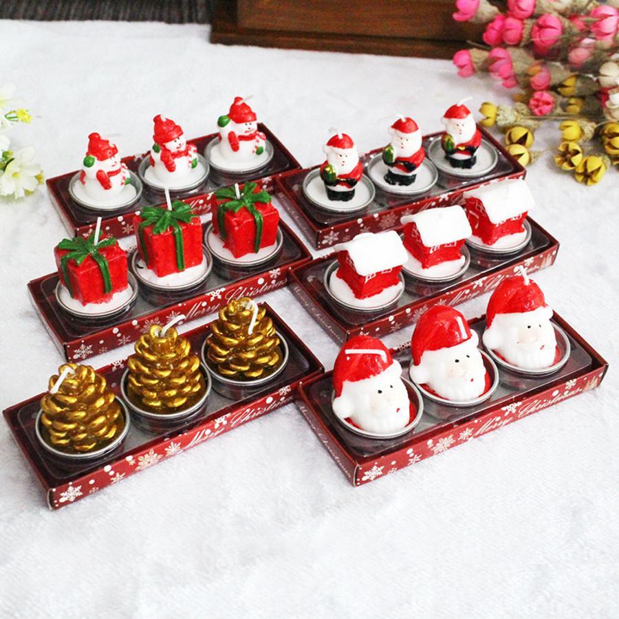 3 Buah Set Lilin Dekoratif Nat - Holiday Candle Set ulasan dan harga
