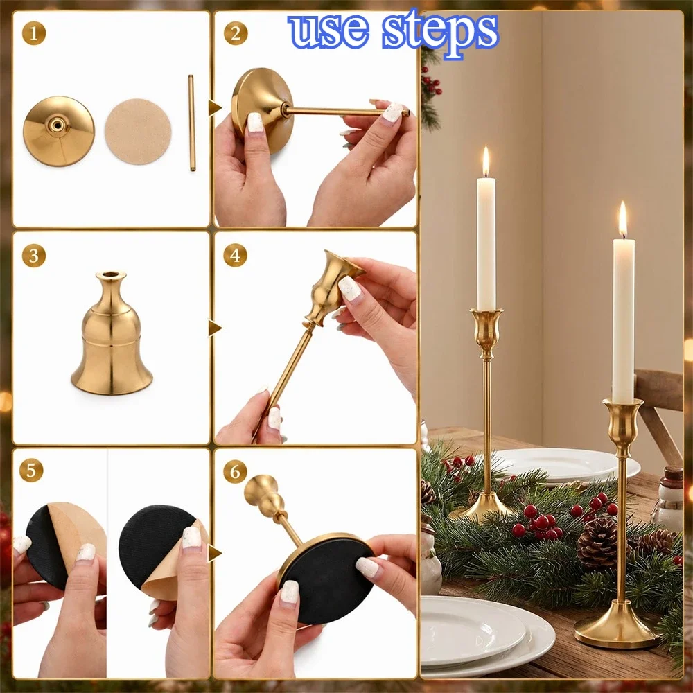 6 Set Tempat Lilin, Model Vint - Holiday Candle Set ulasan dan harga