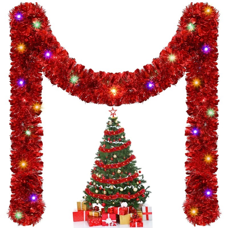 1PC 5M Hiasan Garland Natal Ta - Tinsel Garland Decoration ulasan dan harga