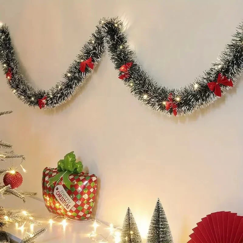 Lampu LED 2M, Garland Natal Be - Tinsel Garland Decoration ulasan dan harga